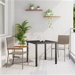 vidaXL Tuinstapelstoelen 2 pcs Grijs en Bruin