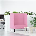 vidaXL Hoge Rug Bank Roze 109 x 56 x 121 cm Stof