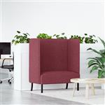 vidaXL Hoge Rug Bank Wijnrood 109 x 56 x 121 cm Stof
