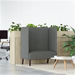 vidaXL Hoge Rug Bank Donkergrijs 109 x 56 x 121 cm Stof