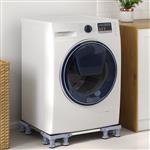 vidaXL Wasmachinesokkel Grijs 67 x 67 x 12 cm Metaal
