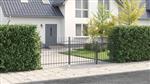 vidaXL Tuinpoort Zwart 125 x 400 cm