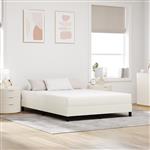 vidaXL Bedmatras met matras Crème 160 x 200 cm Stof