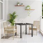 vidaXL Tuinstoel 2 pcs Beige 53 x 60 x 85cm poly rattan