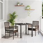 vidaXL Tuinstoel 2 pcs Bruin 53 x 60 x 85cm poly rattan