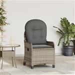 vidaXL Ligstoel Grijs 56 x 66 x 95cm poly rattan