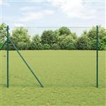 vidaXL Zeskantig hekwerk Groen 1.6 x 100 m Staal