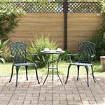vidaXL Tuinstoel 2 pcs Groen 55 x 56.5 x 91cm Aluminium