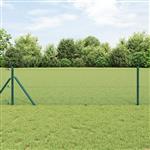 vidaXL Gelaste draadhek Groen 0.6 x 25 m Staal