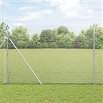 vidaXL Gelaste draadhek Zilver 1.6 x 25 m Staal