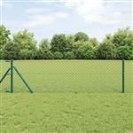 vidaXL Kettenschakelhek Groen 10 x 0,4 m Staal