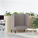 vidaXL Hoge Rug Bank Taupe 109 x 56 x 121 cm Stof