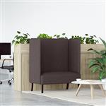 vidaXL Hoge Rug Bank Donkerbruin 109 x 56 x 121 cm Stof