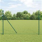 vidaXL Euro Hek Groen 1,5 x 10 m PVC-gecoat ijzer