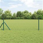 vidaXL Euro Hek Groen 0,4 x 10 m PVC-gecoat ijzer