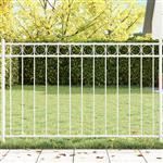 vidaXL Tuin Hek Wit Staal