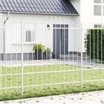 vidaXL Tuin Hek Wit 170 x 175 cm Gepoedercoat staal