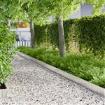 vidaXL Tuinrand Grijs 15 x 0.03 x 1000 cm Gegalvaniseerd staal
