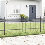 vidaXL Tuin Hek Grijs 1.7 x 0.6 m Poedergecoat staal