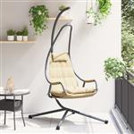 vidaXL Hangende ei-stoel Beige 94 x 107 x 196.5 cm Staal