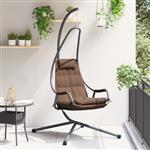 vidaXL Hangende ei-stoel Koffiebruin 94 x 107 x 196.5 cm Staal
