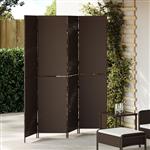vidaXL Kamerscherm Bruin 195 x 180 cm poly rattan