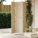 vidaXL Kamerscherm Beige 147 x 180 cm poly rattan
