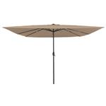 vidaXL Tuinparasol Taupe en Zwart 295 x 295 x 245 cm