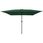 vidaXL Tuinparasol Groen en Zwart 295 x 295 x 245 cm