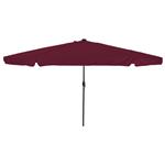 vidaXL Tuinparasol Rood en Zwart 395 x 395 x 245 cm Polyester en staal