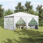 vidaXL Partytent Wit 400 x 400 x 266 cm Polyester en staal