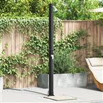 vidaXL Buitenzonne-douche Zwart 217 cm PVC en aluminium