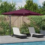 vidaXL Cantilever Roma parasol Rood en Zwart 352 x 251 x 265 cm