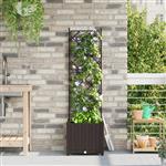 vidaXL Tuindruppel met Trellis Bruin 40 x 40 x 143 cm PP