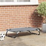 vidaXL Hondenbed Lichtgrijs m Oxford Stof en Staal