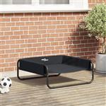 vidaXL Hondenbed Zwart ML Oxford Stof en Staal