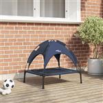 vidaXL Hondenbed Marineblauw s Staal