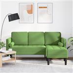 vidaXL Bankstel Lichtgroen 173 x 131 x 67 cm Fluweel
