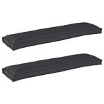 vidaXL Pallet Kussen Set 2 pcs Zwart 150 x 40 x 8 cm Stof