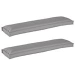 vidaXL Pallet Kussen Set 2 pcs Grijs 150 x 40 x 8 cm Oxford stof