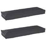 vidaXL Pallet Kussen Set 2 pcs Zwart 120 x 40 x 8 cm Oxford stof