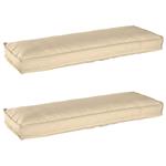 vidaXL Pallet Kussen Set 2 pcs Beige 120 x 40 x 8 cm Oxford stof