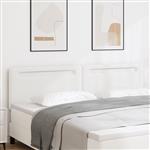 vidaXL Hoofdbord met LED -striplichten met hoofdeinde Wit 200 cm PVC