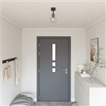 vidaXL Plafondspot Zwart 13 x 13 x 26 cm Glas en metaal