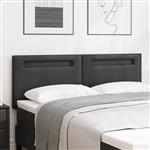 vidaXL Hoofdbord met LED -striplichten met hoofdeinde Zwart 160 cm PVC