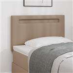 vidaXL Hoofdbord met LED -striplichten Cappuccino 100 cm PVC