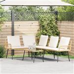 vidaXL Bank met kussen Bruin 61.5 x 123 x 82cm Metaal