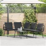 vidaXL Bank met kussen Grijs 61.5 x 123 x 82cm Metaal