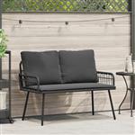 vidaXL Tuinbank met kussen Grijs 114 x 64 x 78cm Metaal