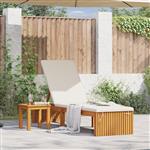 vidaXL Ligstoel 1-persoon Bruin 200 x 55 x 94cm Massief acaciahout